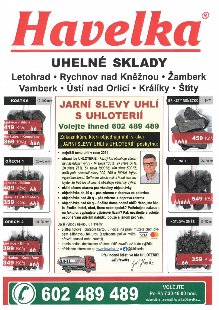 Jarní slevy s&nbsp;uhloterií - Havelka - uhelné sklady