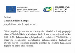 Chodník Písečná I. etapa