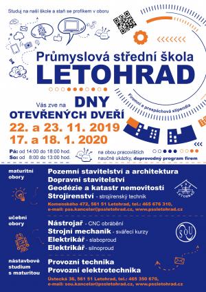 Dny otevřených dveří - Průmyslová střední škola Letohrad